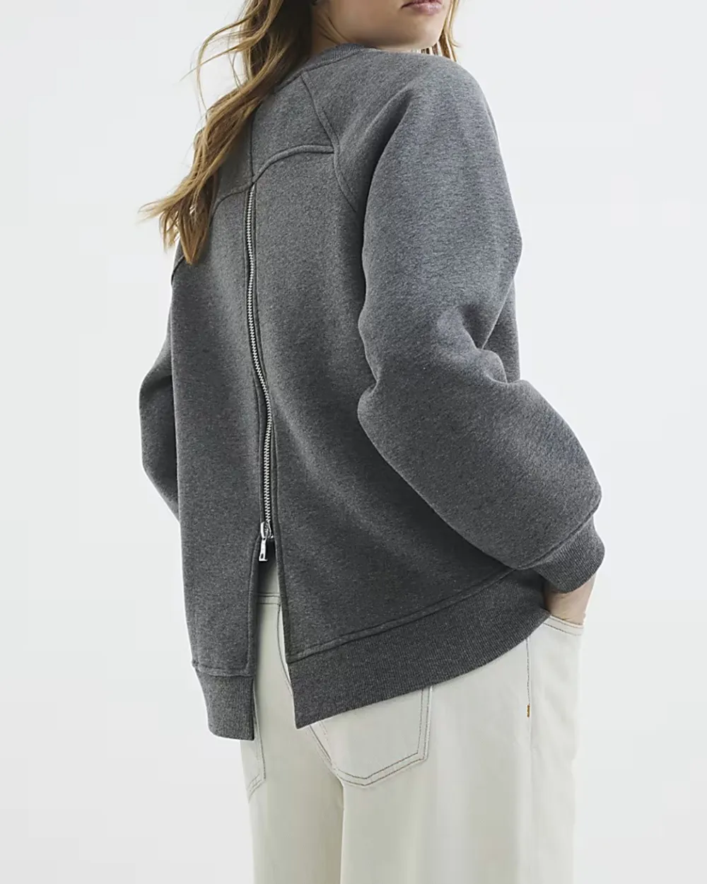 Women's Sweatshirts With Back Zipper