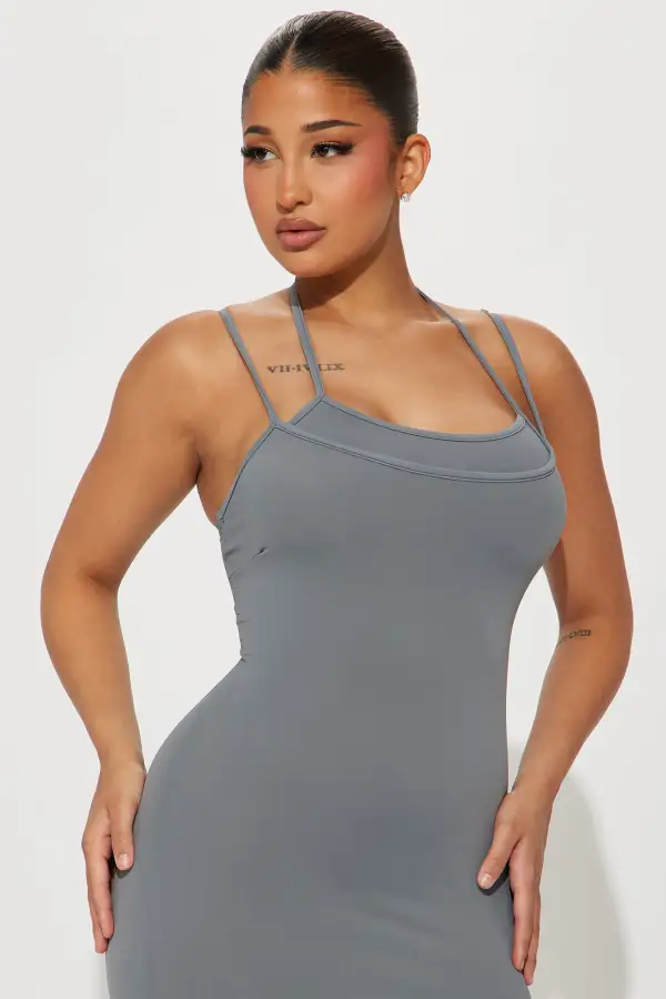 On The Go Maxi Dress - Silver