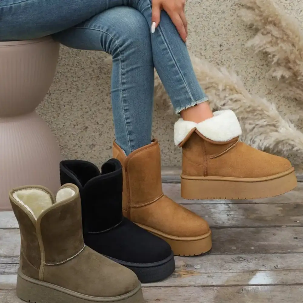 Round Toe Platform Boots