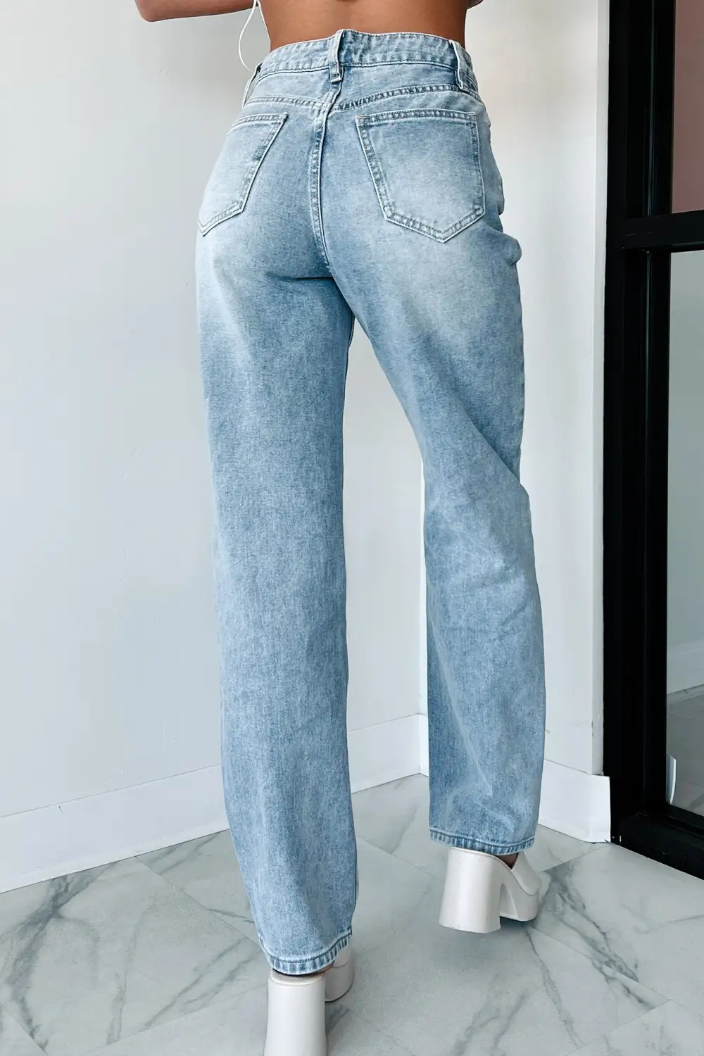 High Rise Straight Leg Jeans