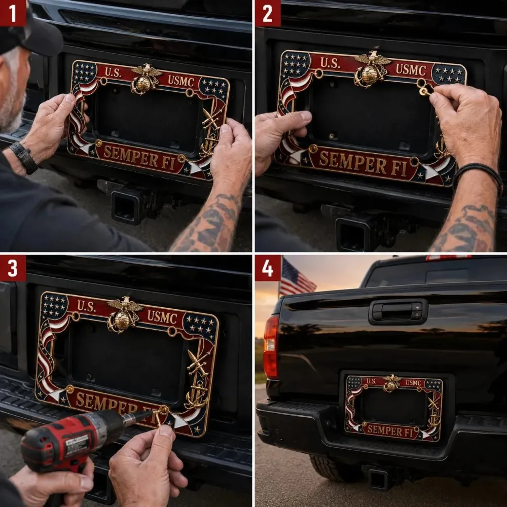 Christmas License Plate Frame – Festive Style for Every Ride