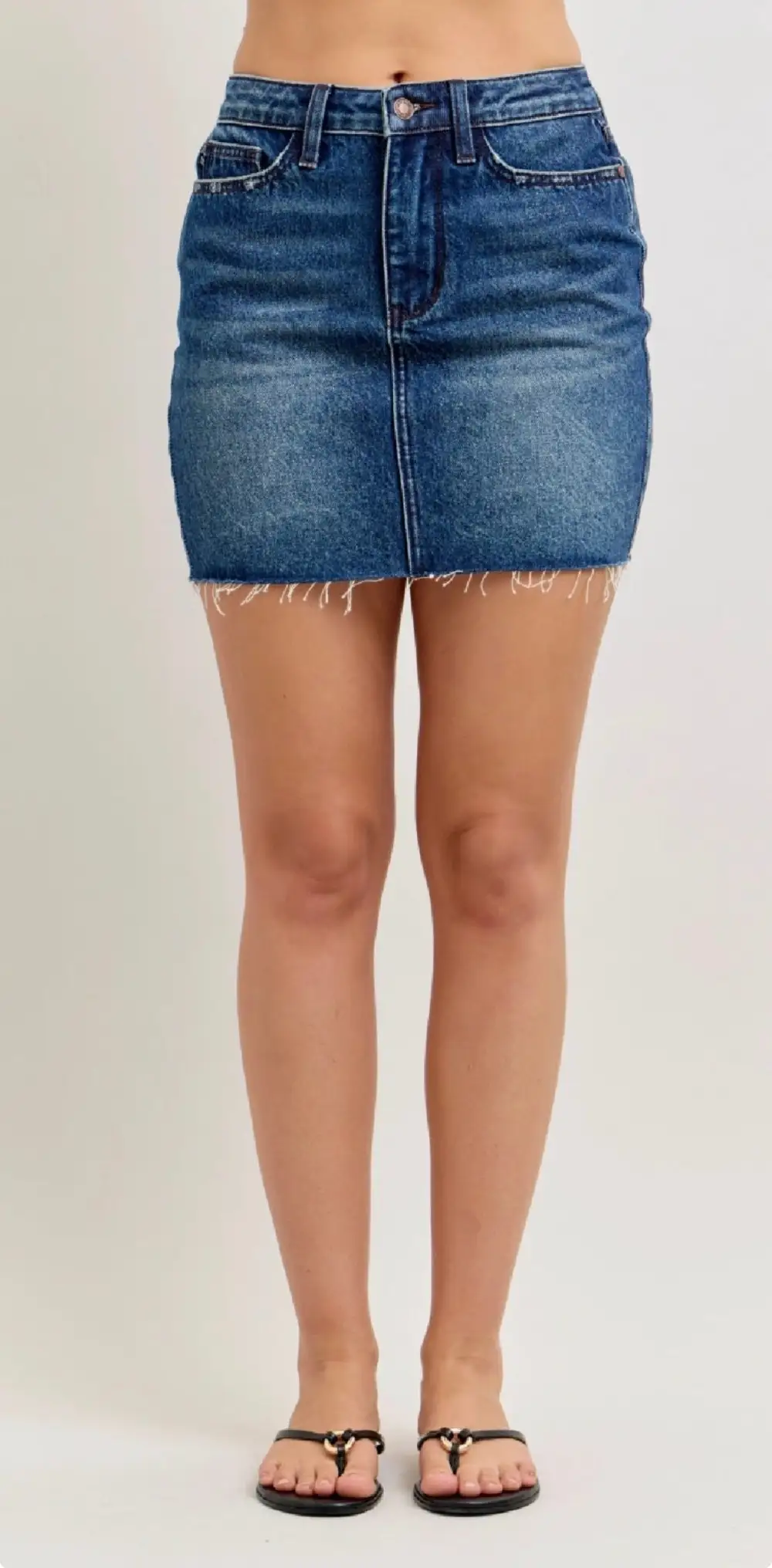 Roomy Cotton Blend Casual Skirt