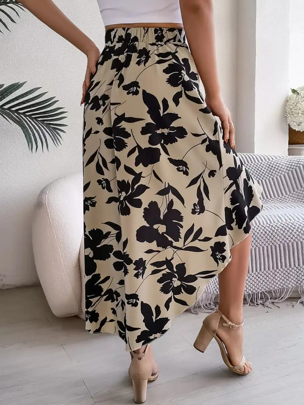 Ruffle Floral Skirt