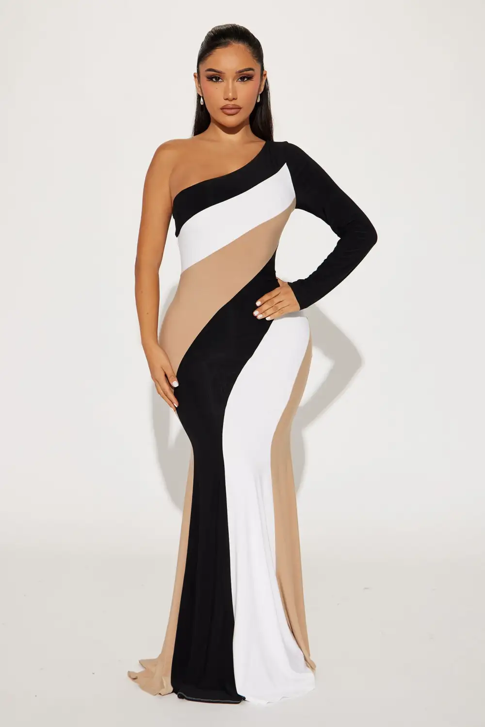 Phoebe Striped Maxi Dress - Black/combo