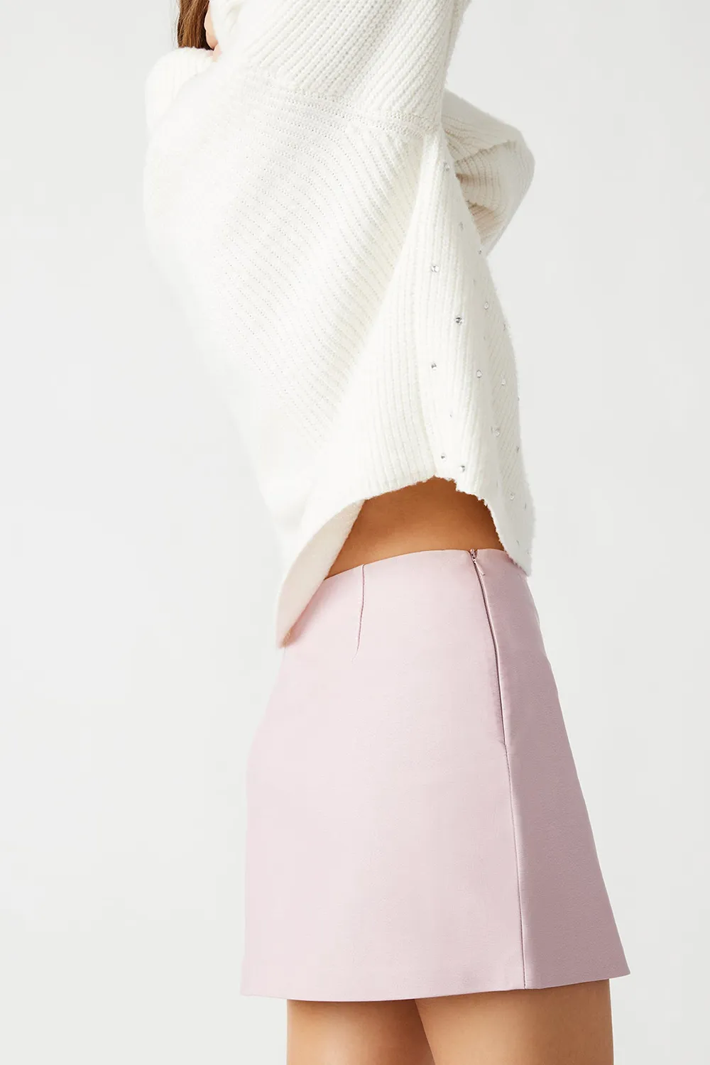 MINI SKIRT SILVER