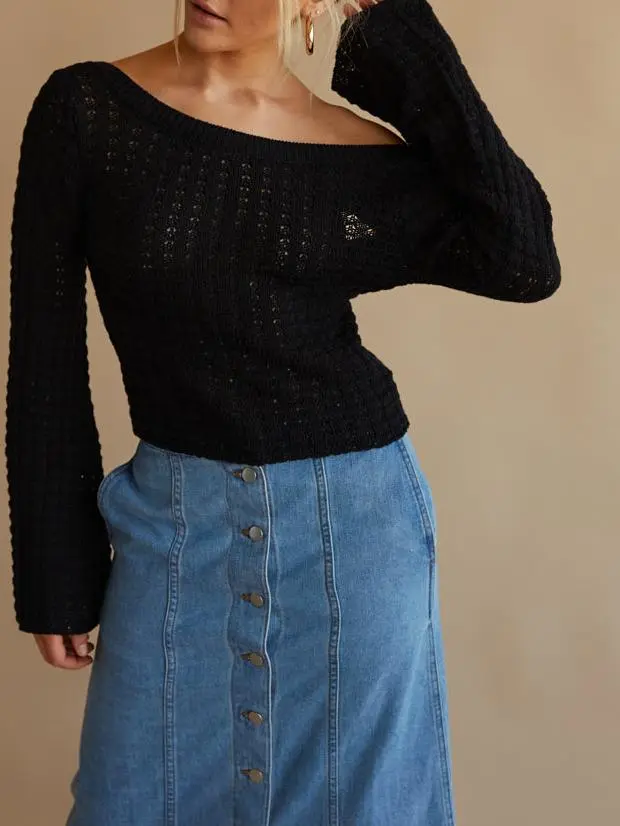 Slouchy Bell Sleeve Sweater