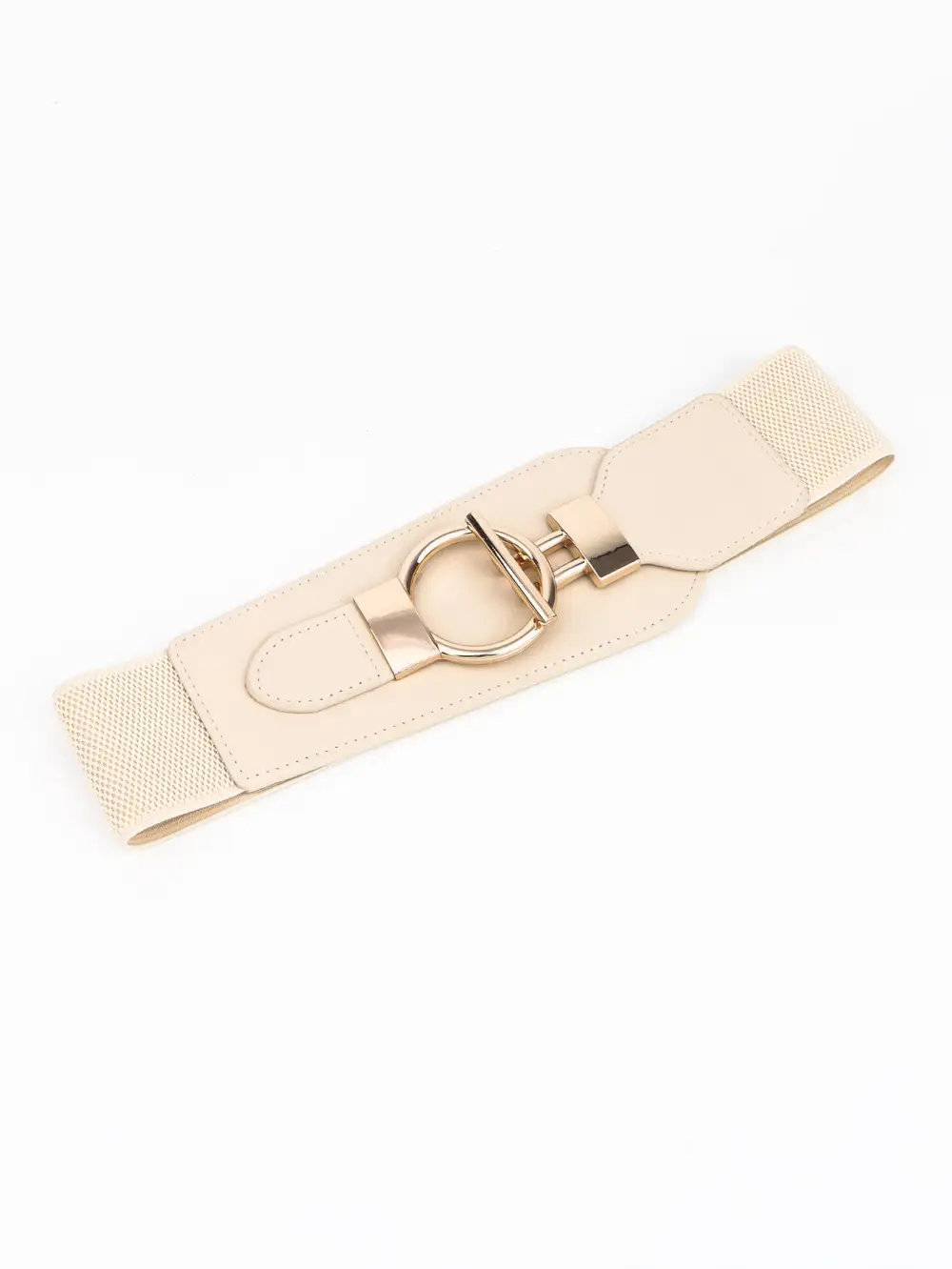 Wide Buckle Stretch Belt