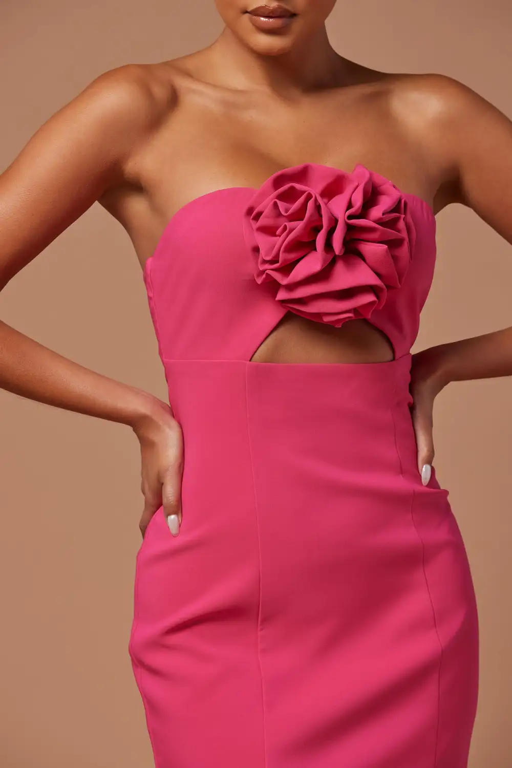 Sophia Grace Rose Mini Dress - Hot Pink