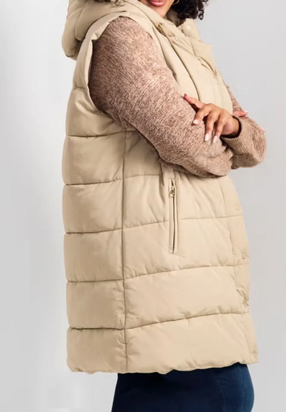 Down Jacket Hooded Vest
