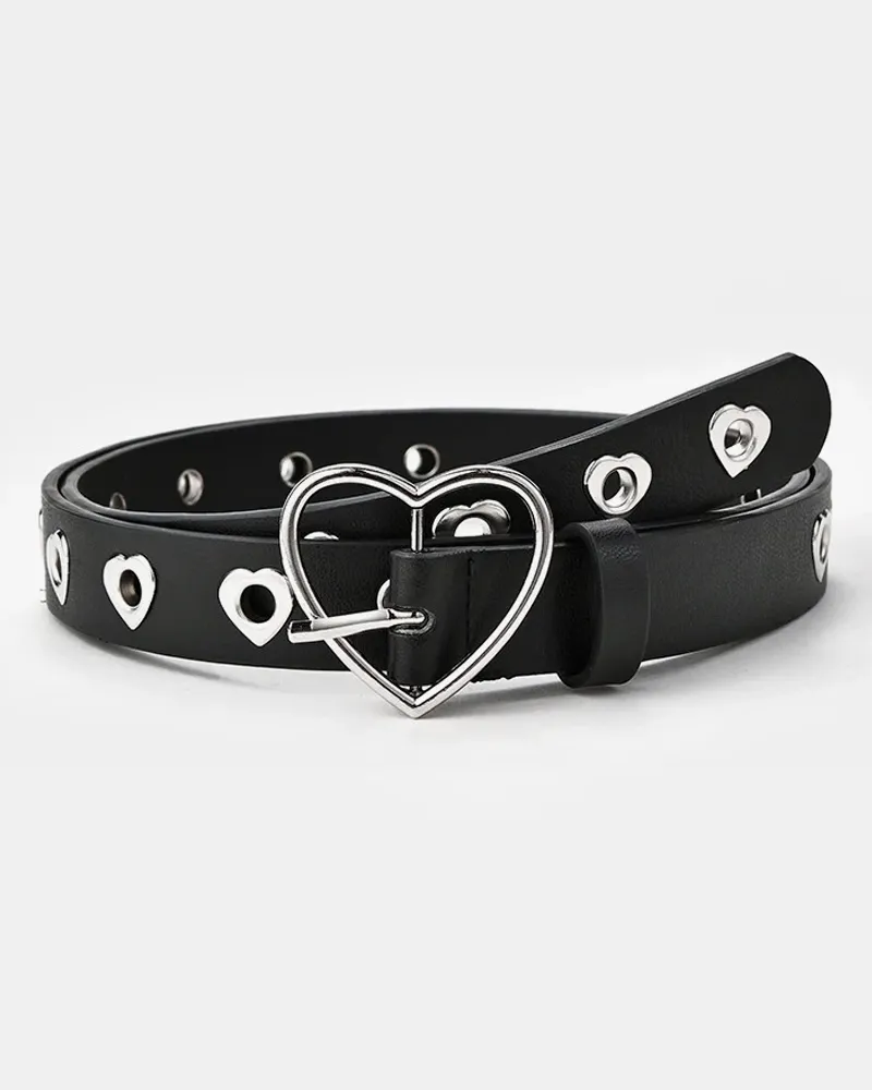 Modern Heart Buckle Women's Belt