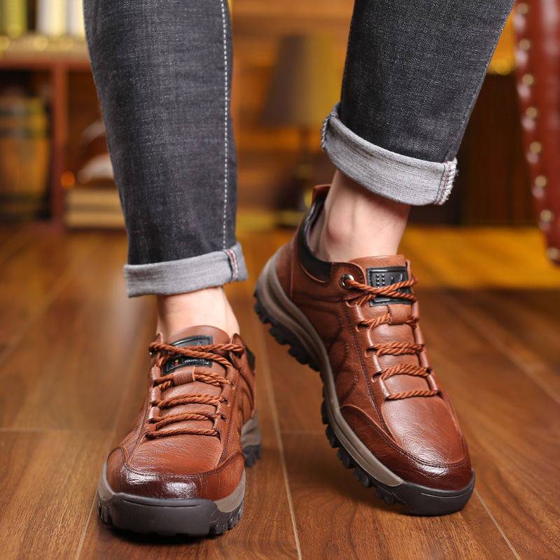 MEN'S CASUAL HAND-STITChHEDD LEATHER SHOES