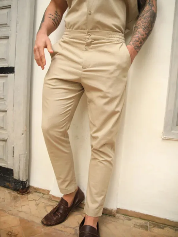 Men's Khaki Stretch Twill Pants