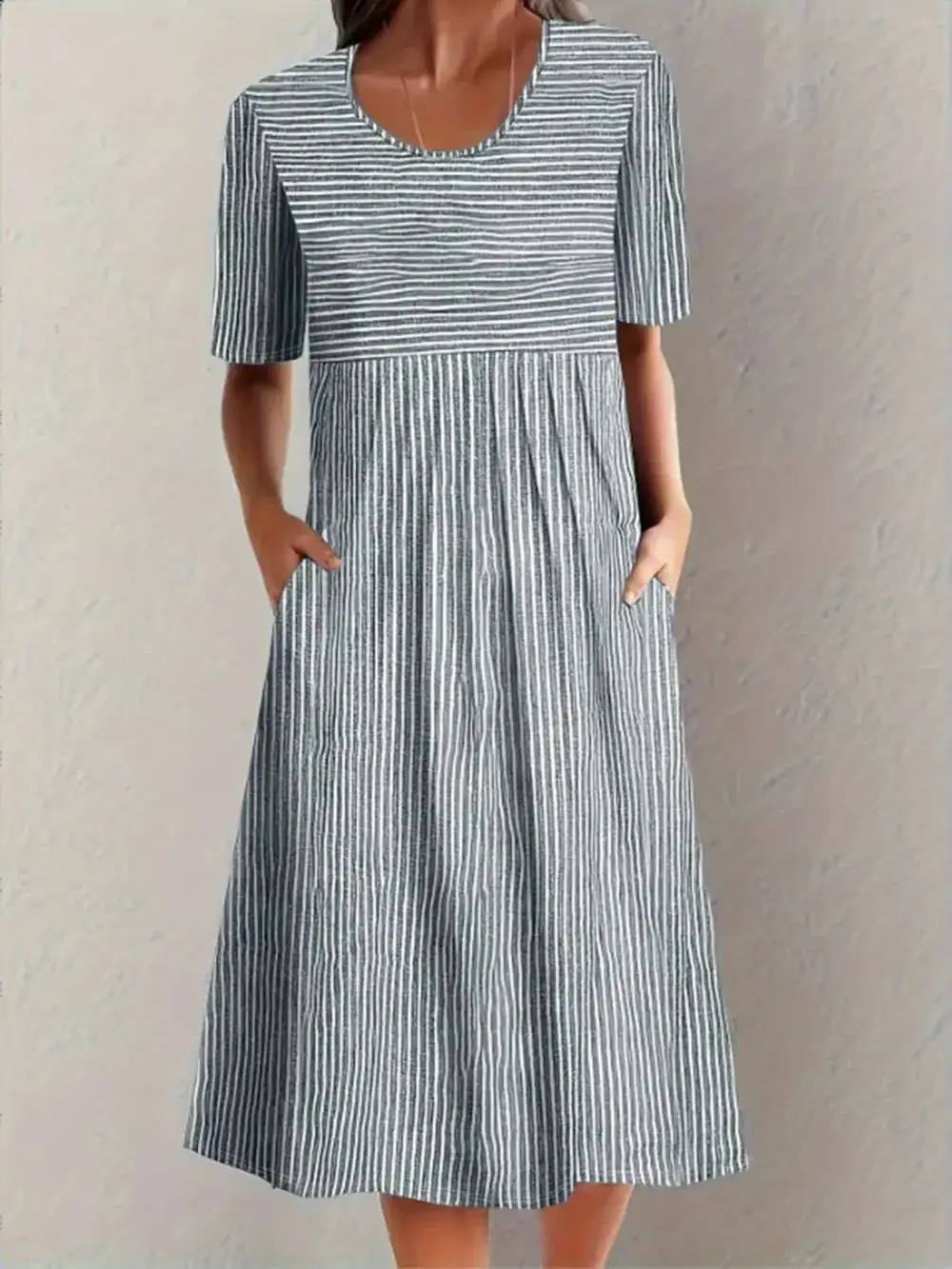 Everyday Midi Round Neck Dress