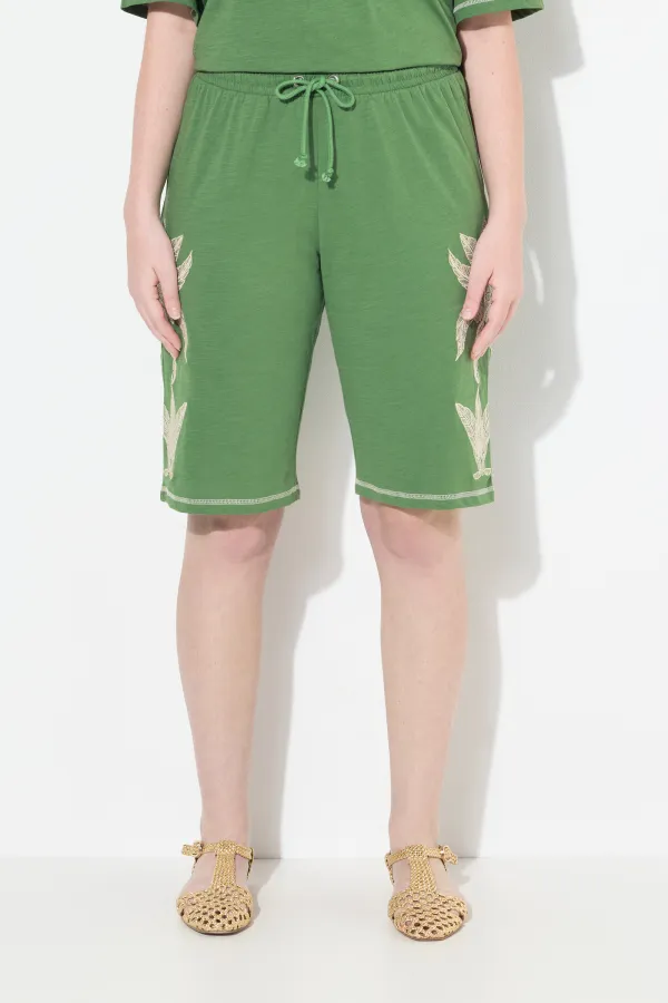 Cotton Drawstring Waist Belt Shorts