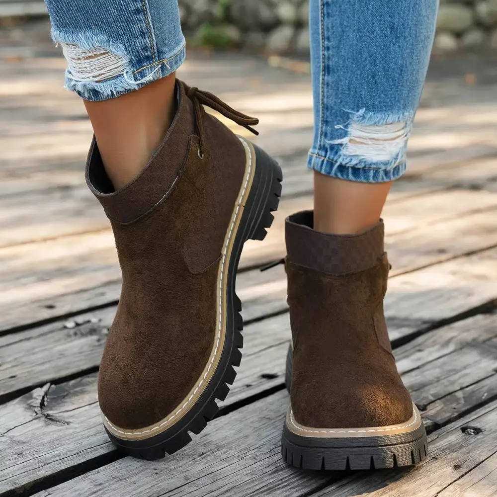 Refined Block Heel Ankle Boots