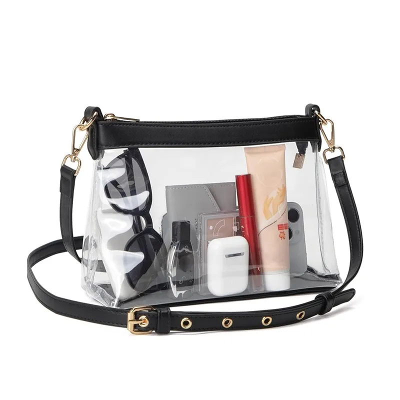 PVC transparent bag, European and American cross-border simple small square bag