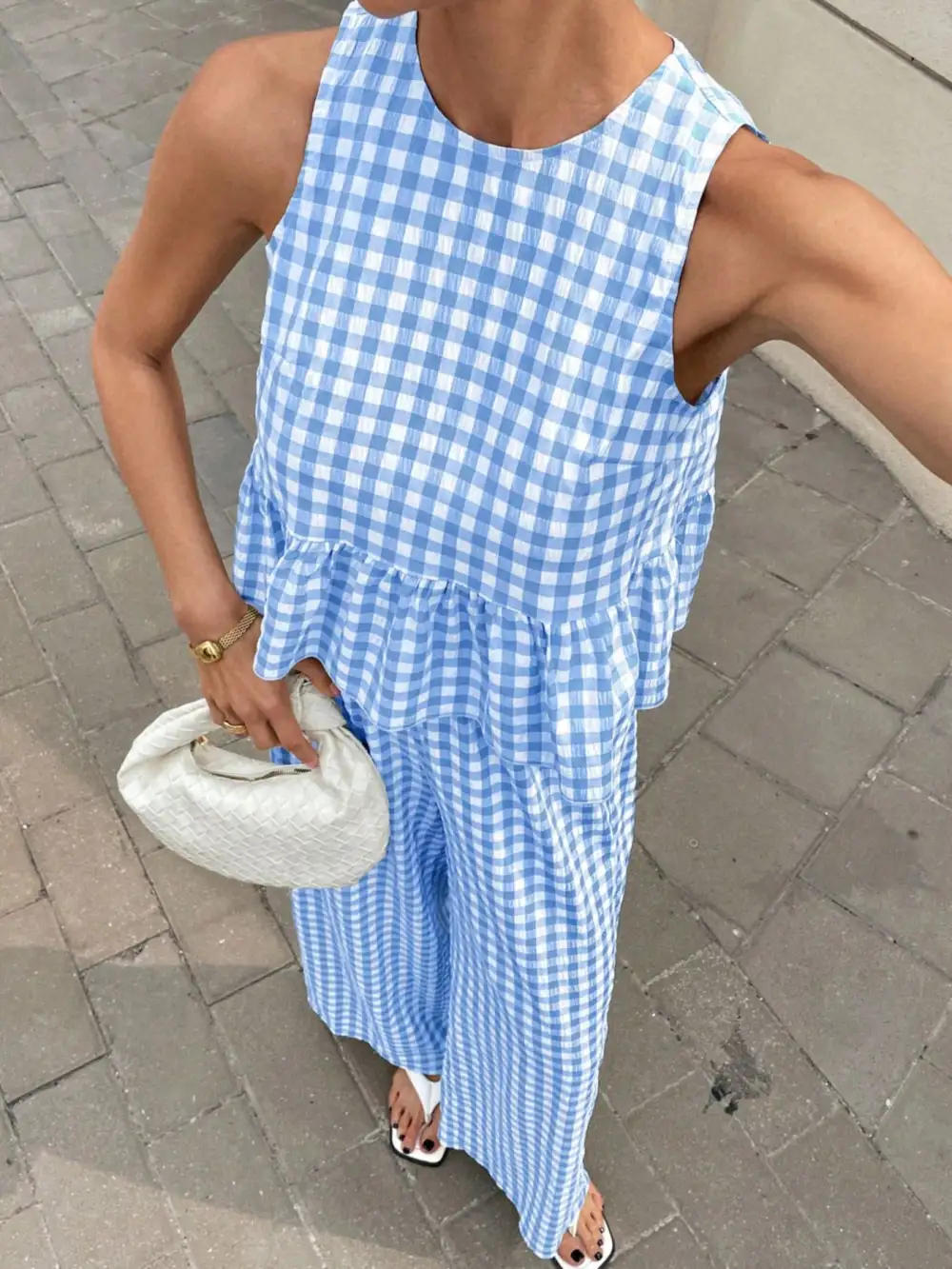 Simple Wide Leg Sleeveless Jumpsuit