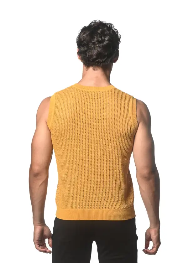 Abstracted Open Knit Vest