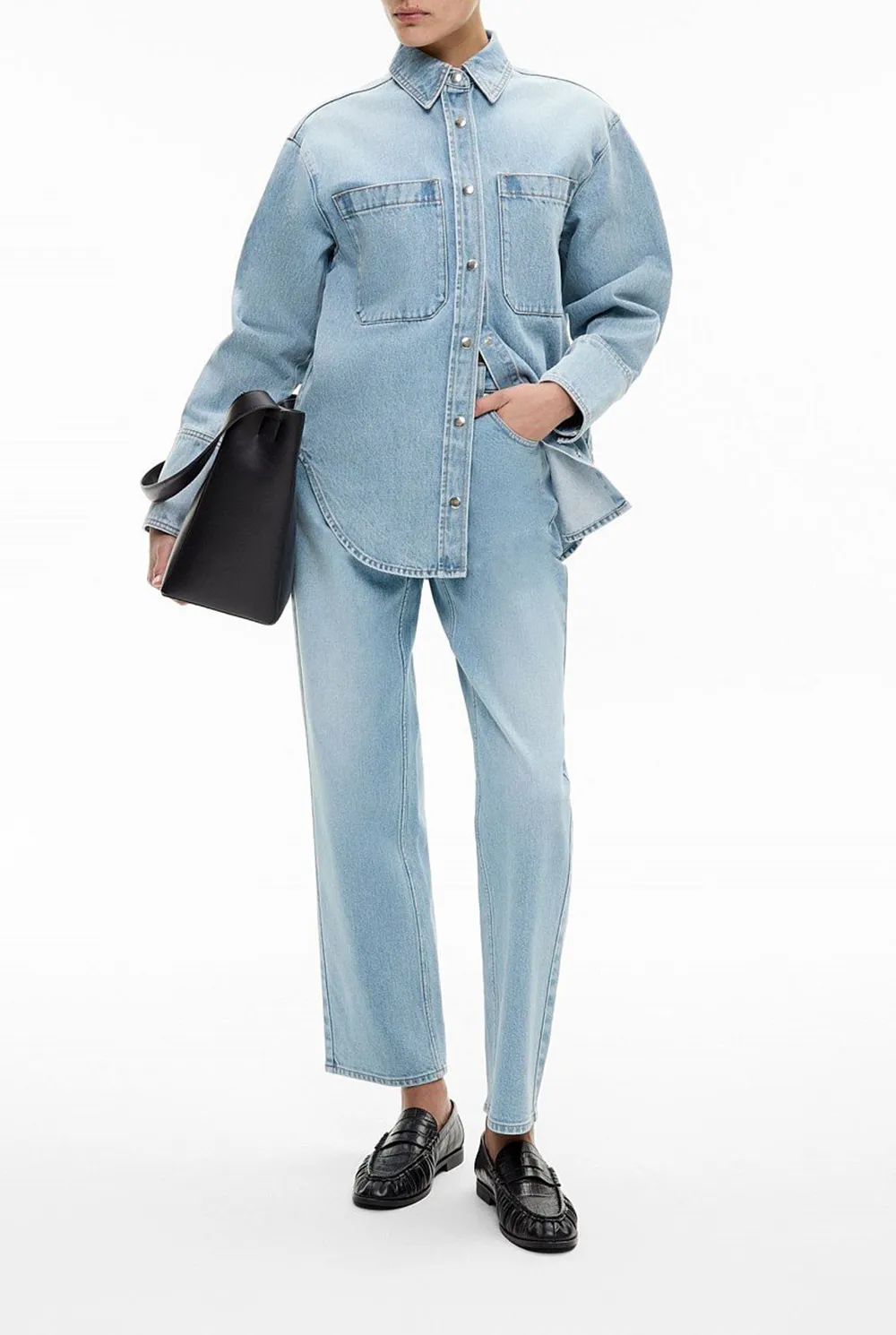 Black Straight-Leg Jeans