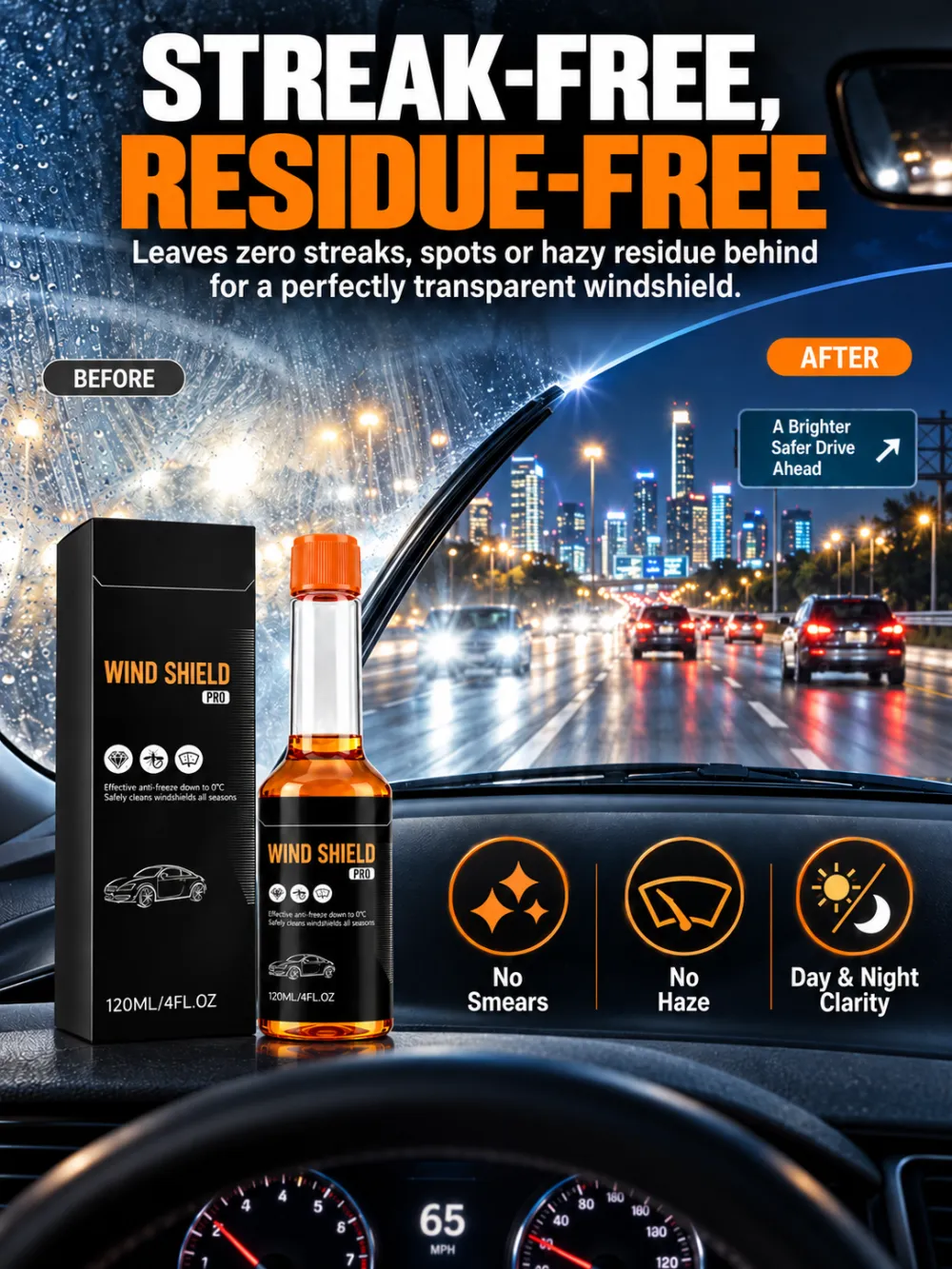 🚗 Concentrated Windshield Washer Fluid – Clear Vision for Car Auto Windows