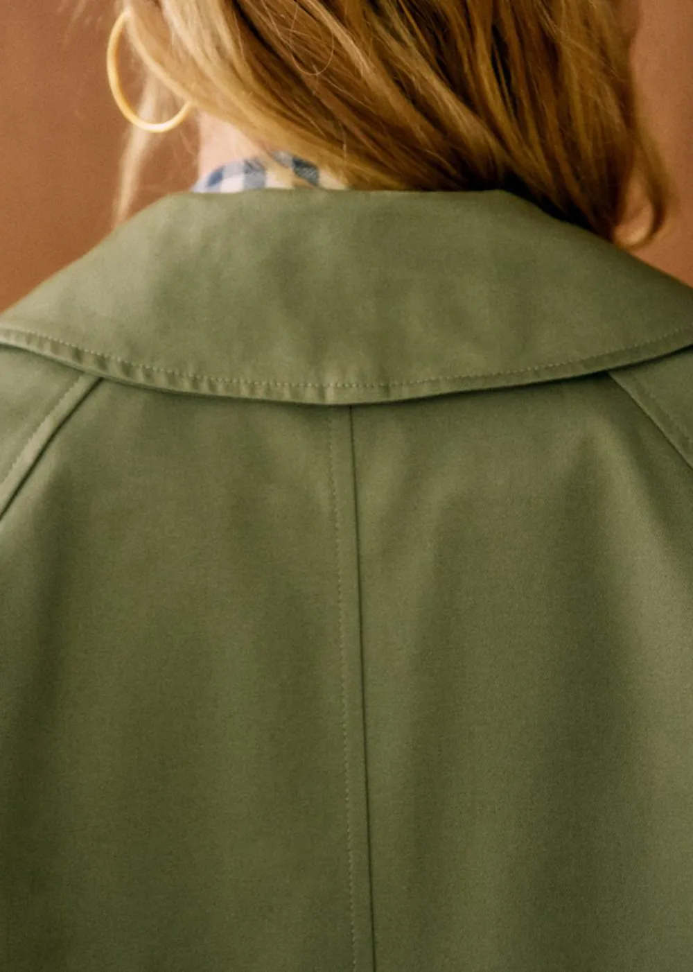 Dark Green Oversized Trench Coat