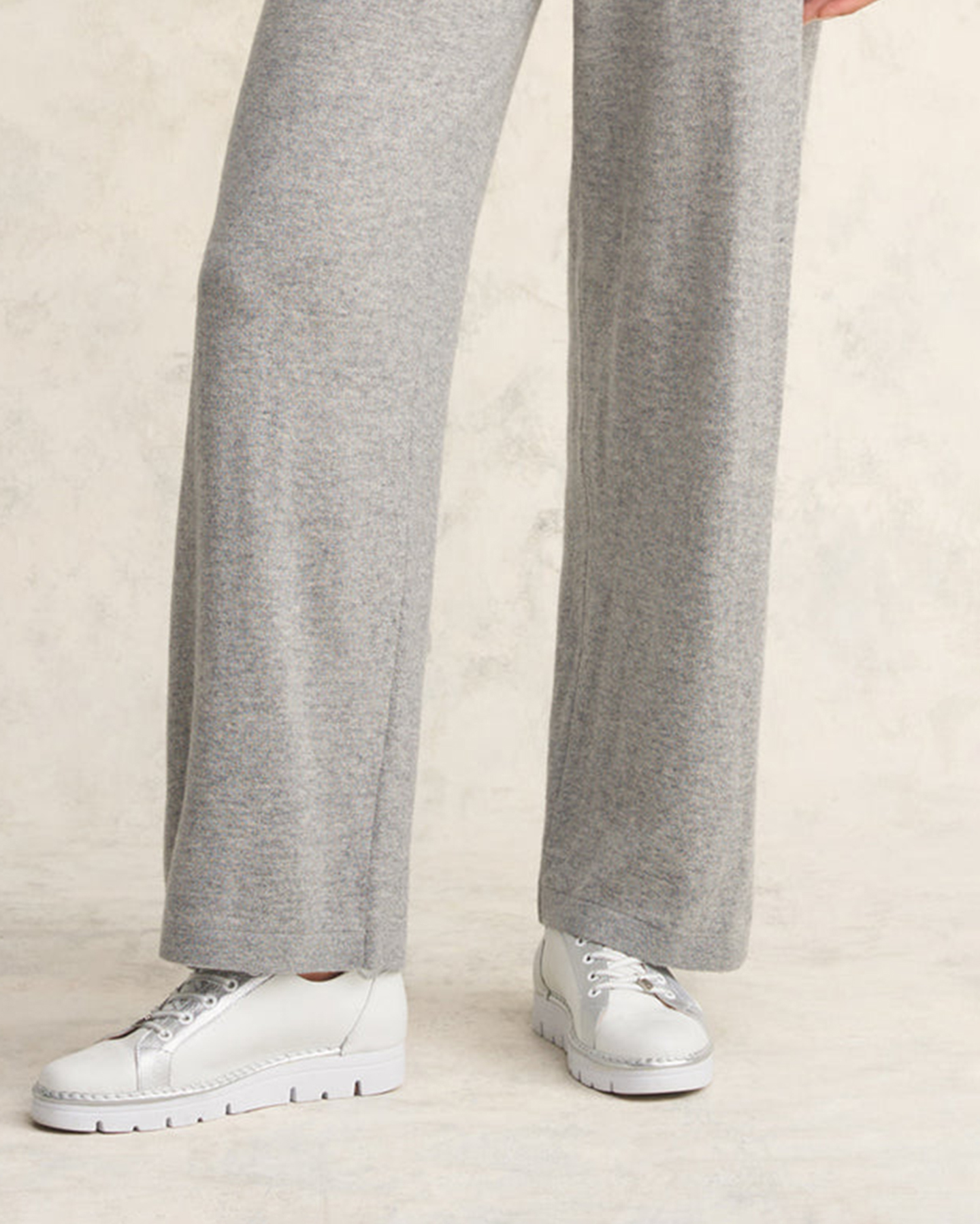 Elastic Waist Wide Leg Knit Pants