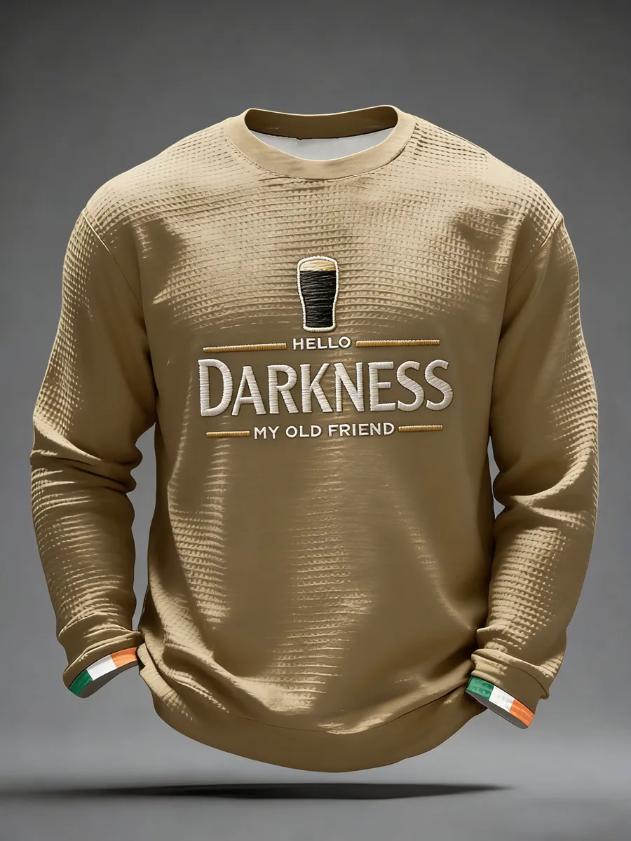Men's Hello Darkness My Old Friend Waffle Long Sleeve Top