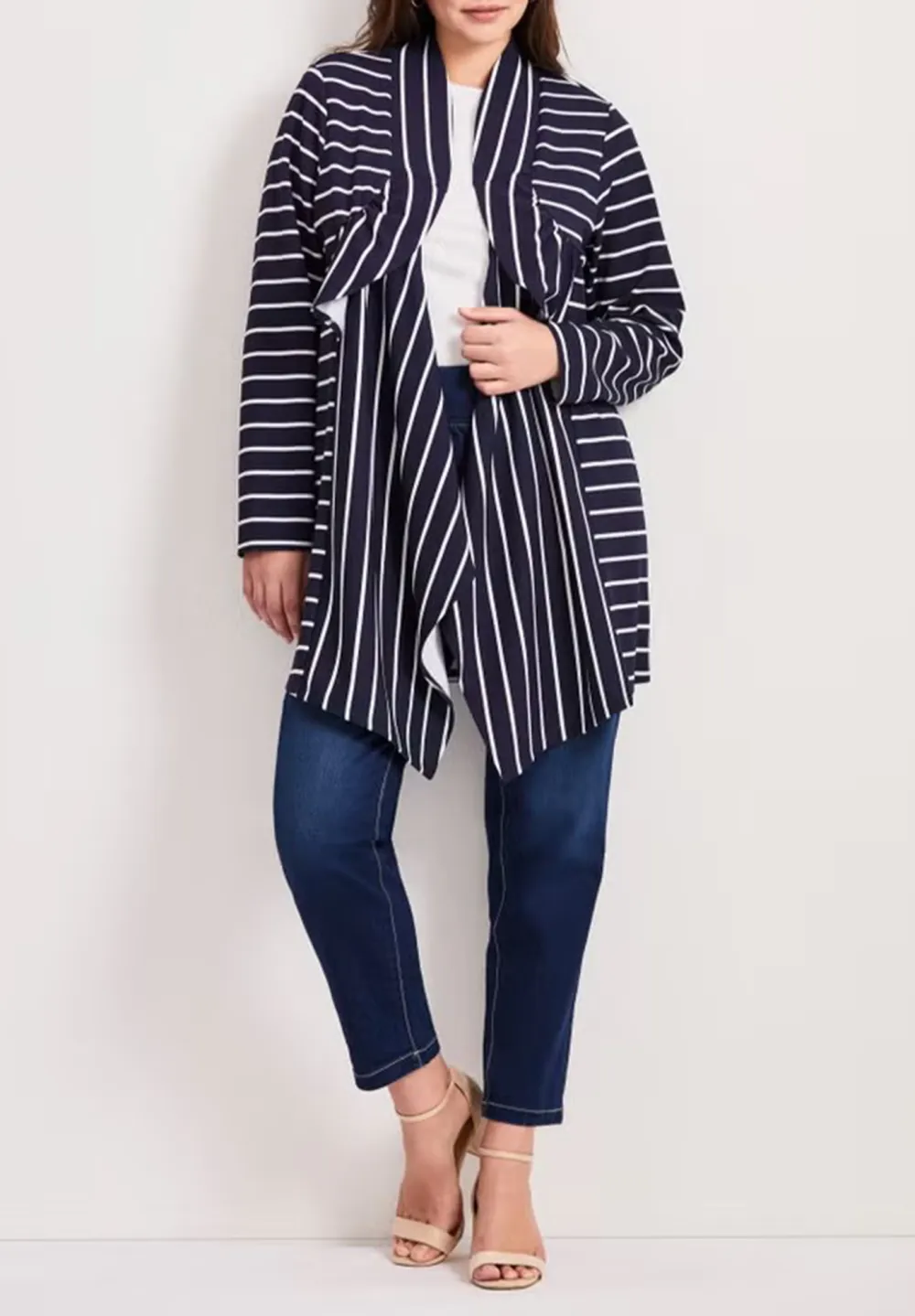 Long Sleeved Striped Cardigan