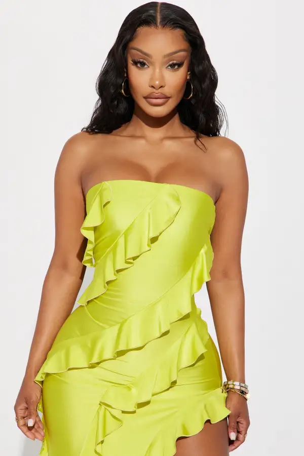 Your Only Concern Maxi Dress - Chartreuse