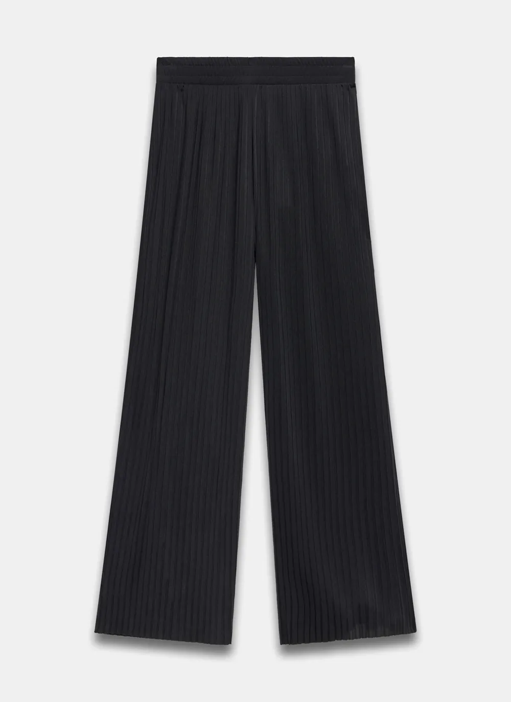 Casual Style Plisse Wide Leg Trousers
