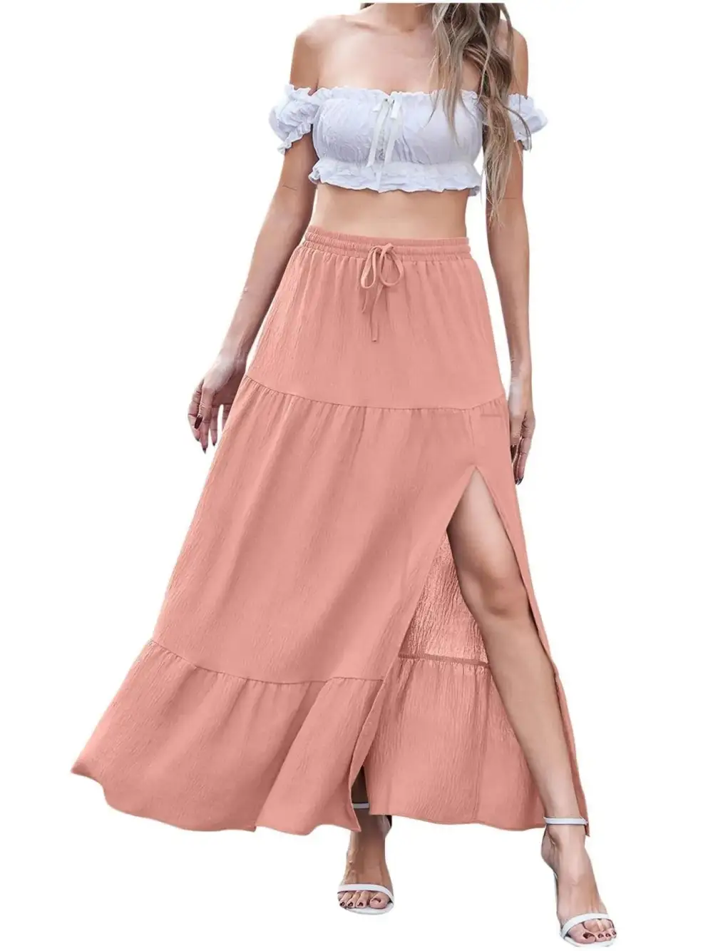 Ruffle Trim Full Skirt