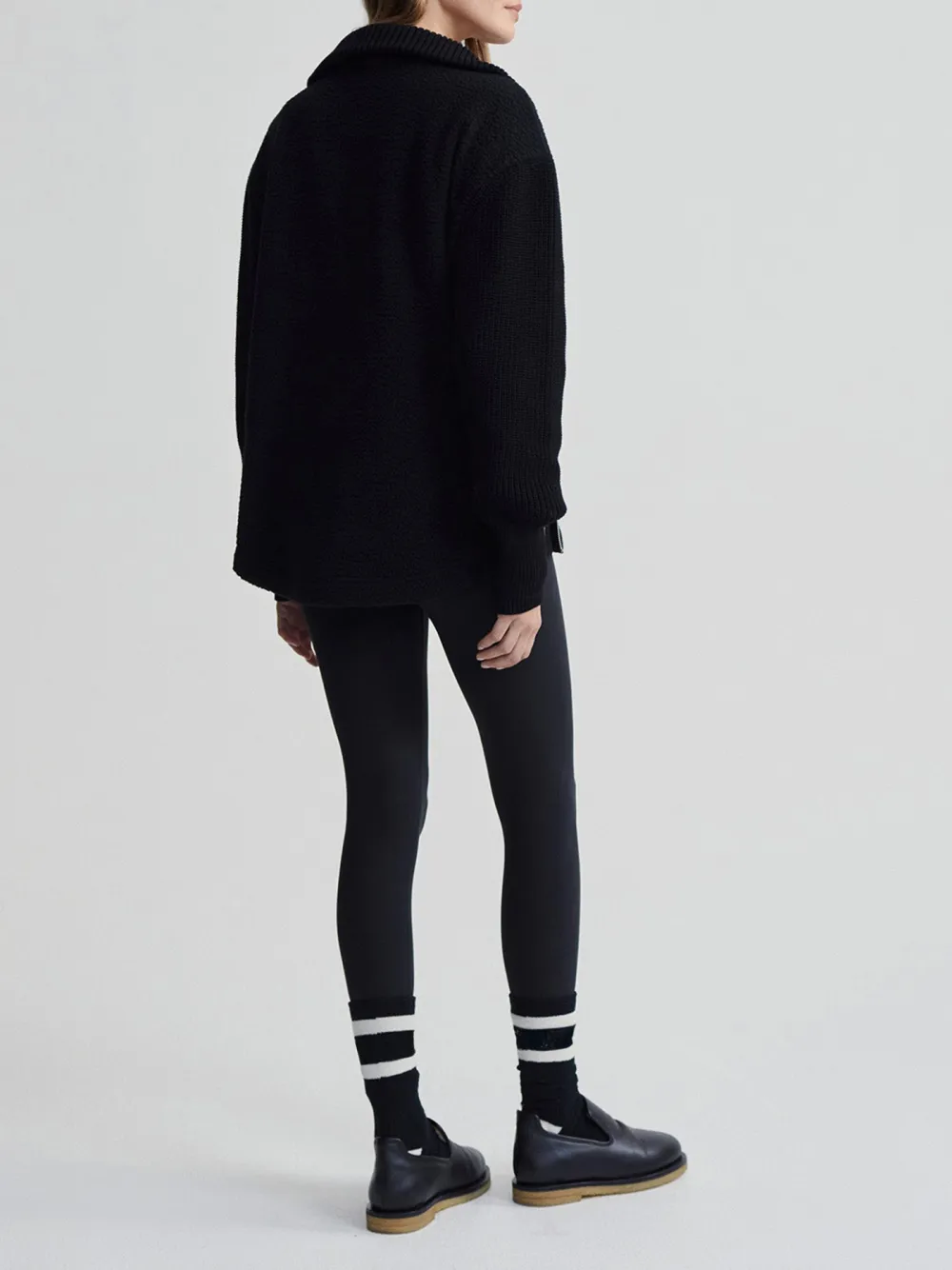 Cozy Half-Zip High-Collar Textured Sweatshirt