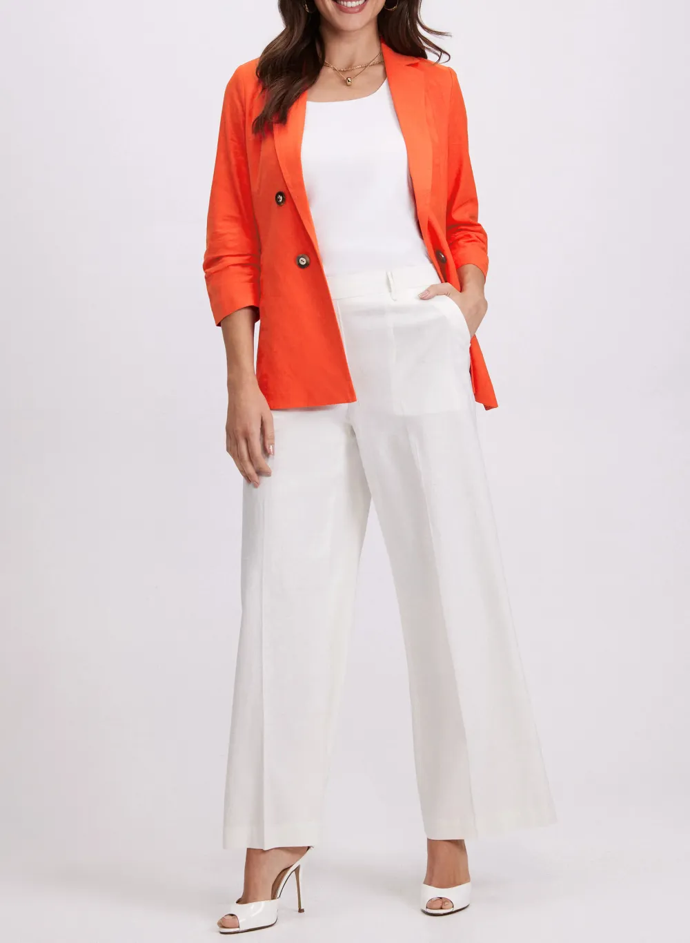 Simplified Linen Blazer