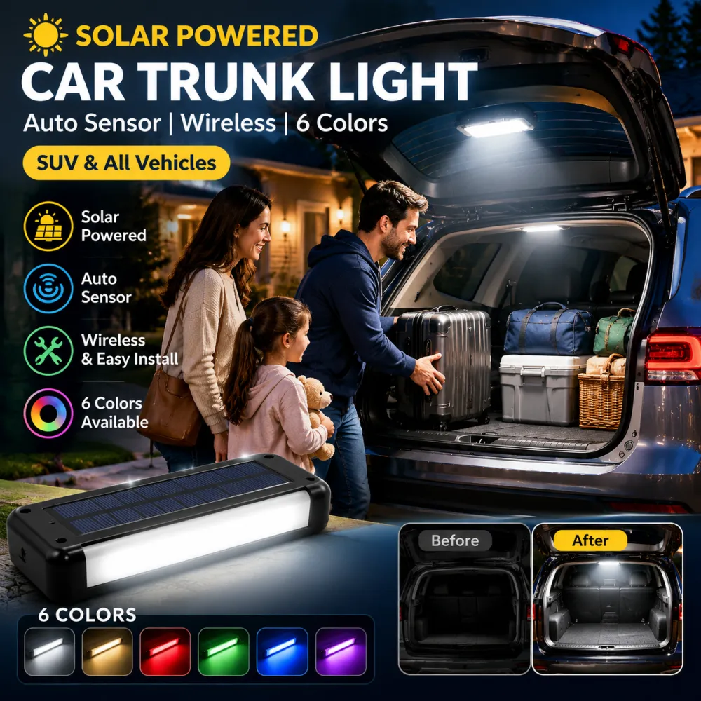 Solar LED Trunk Light for Cars
