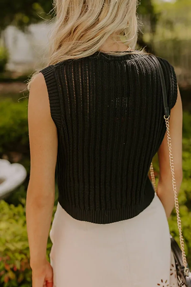 Sleeveless Cotton Women's Sweater