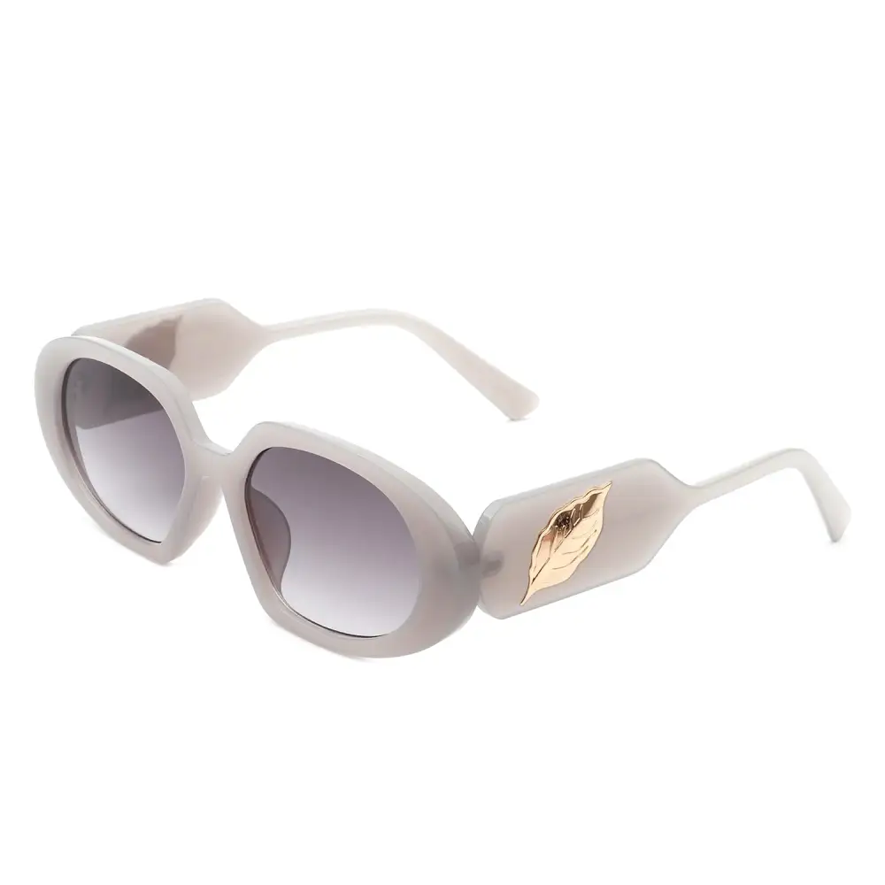 Rectangle Oval Frame Sunglasses