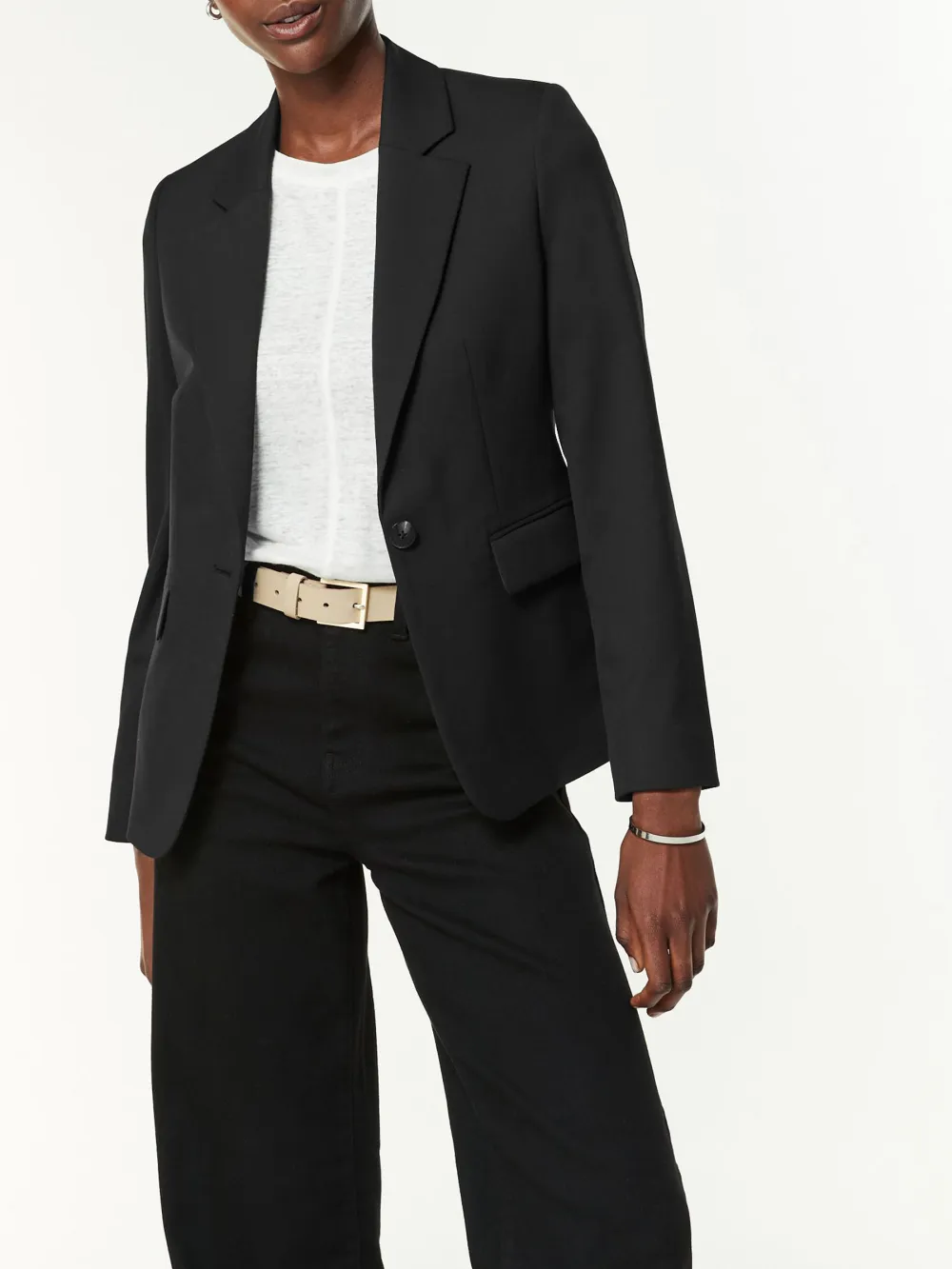 Loose Pleated Sleeve Suit Jacket