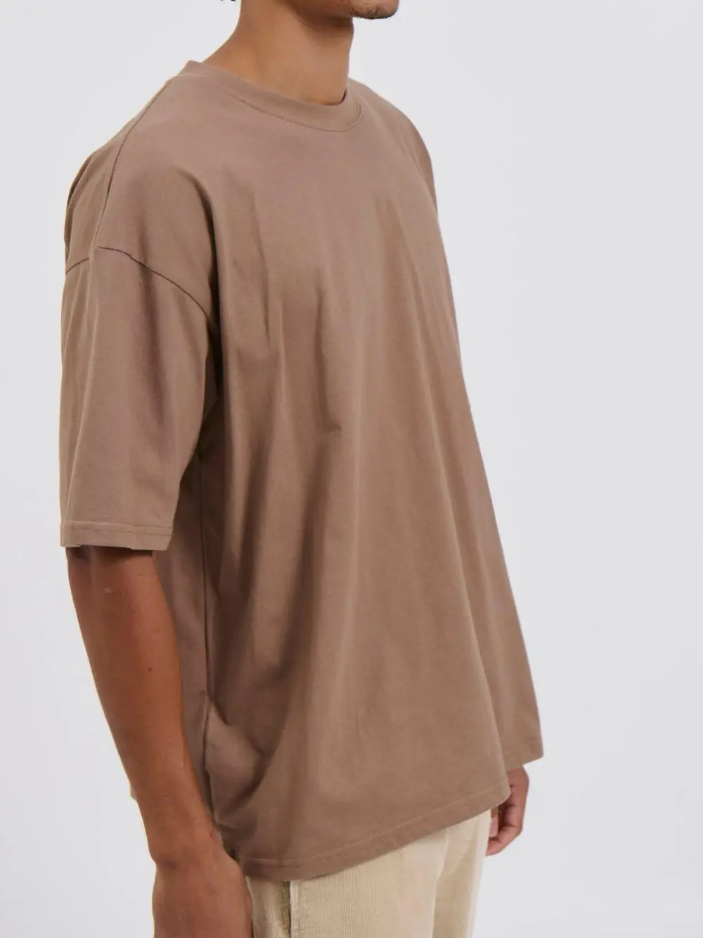 Simple Casual And Daily Light Brown Tee