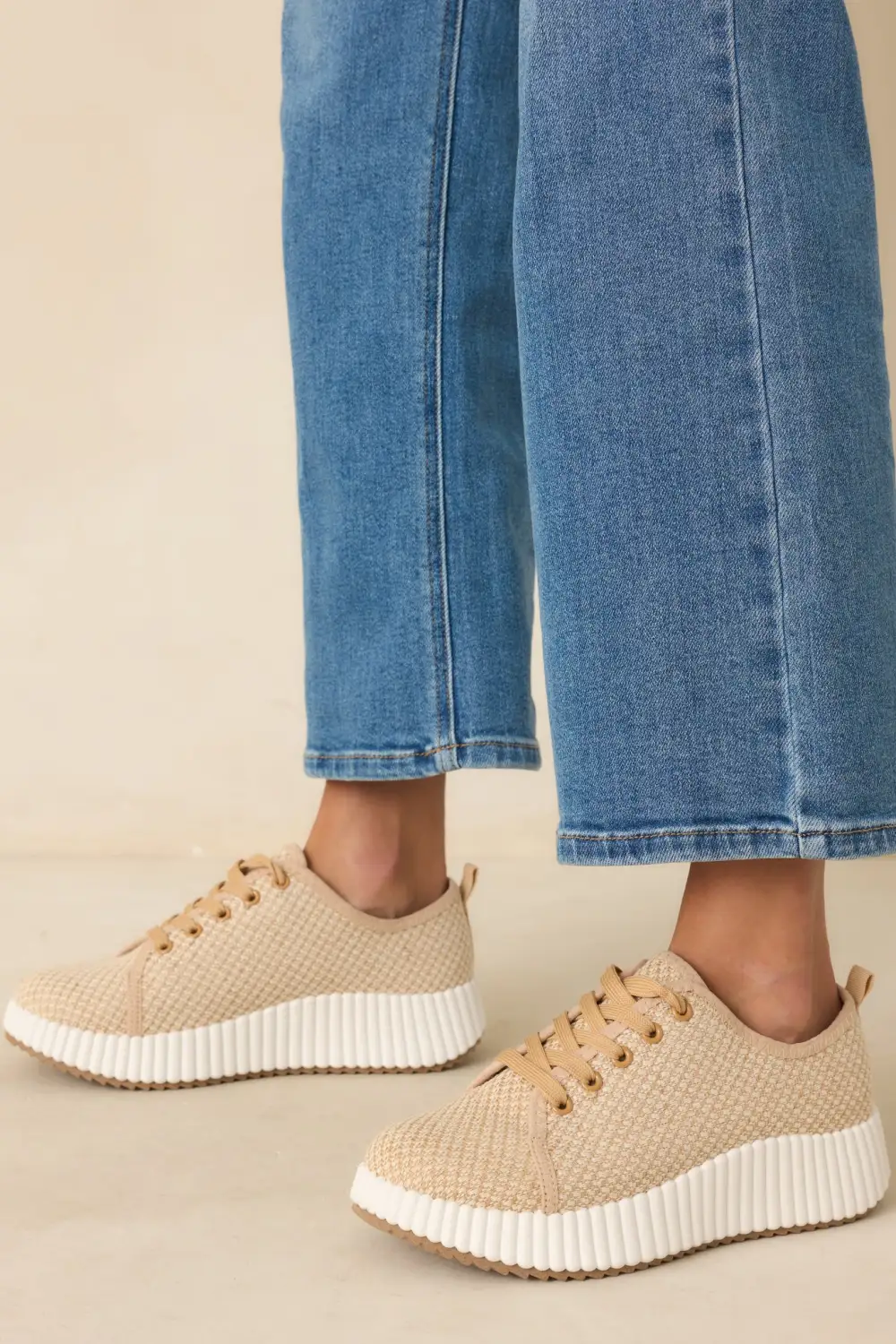 Woven Platform Sneakers