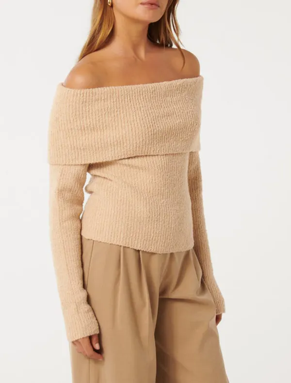 Off Shoulder Sweater