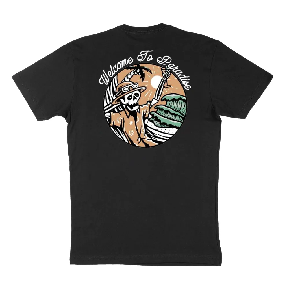 Round Neck Short Sleeve Casual T-Shirt With Slogan And Skull Print