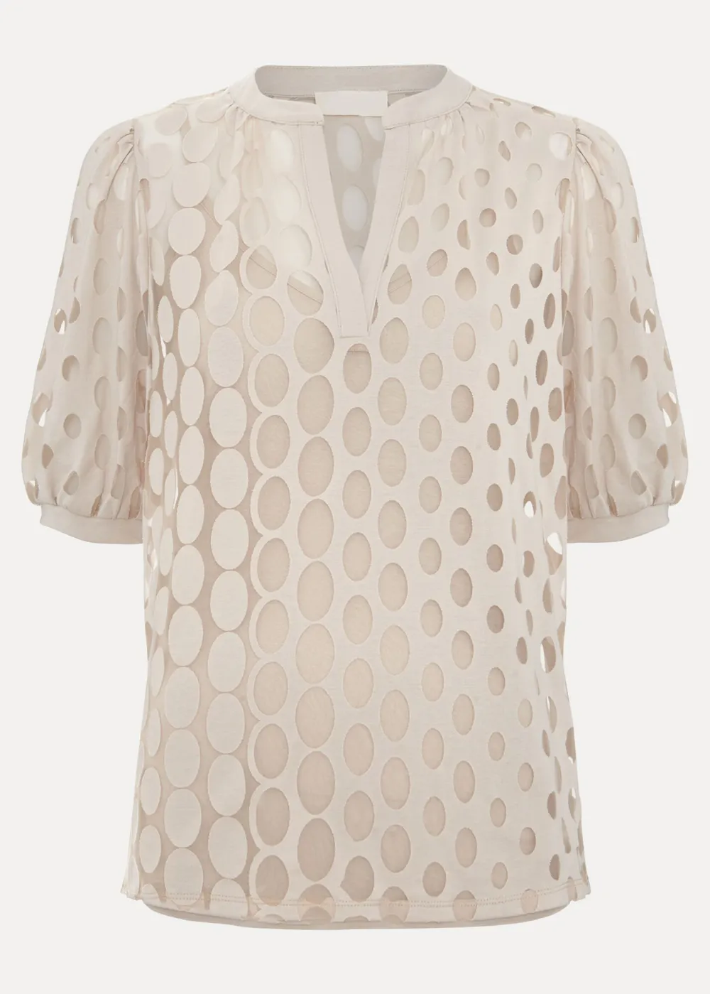Designer Geometric Semi-Transparent Top For Women