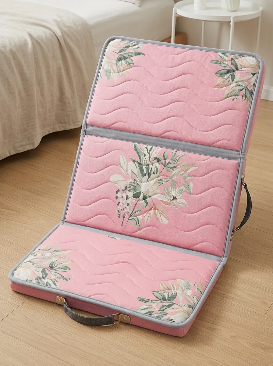 Botanical Floral Blue Pattern Cooling Mat