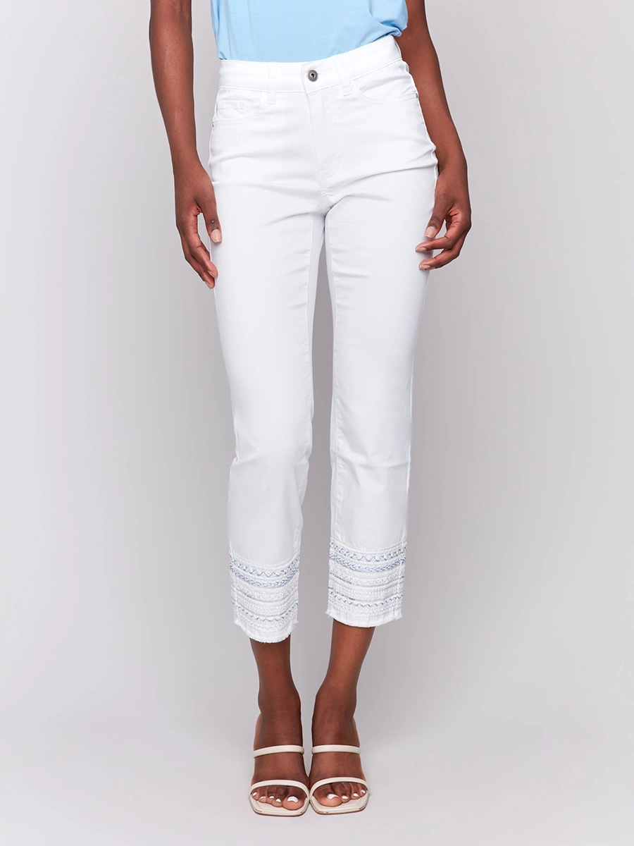 Straight-Leg Cotton Breathable Slim-Fit Jeans