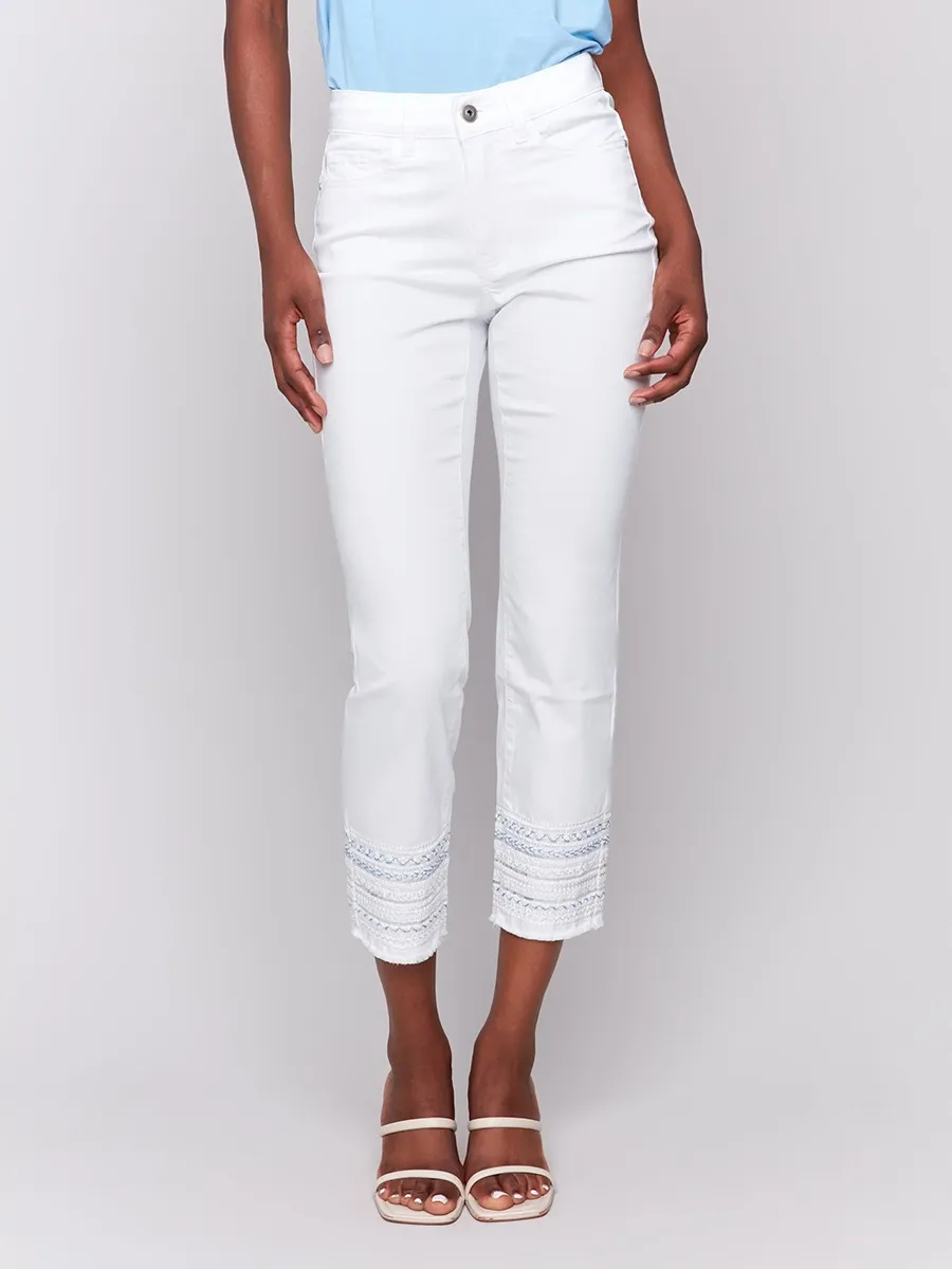 Straight-Leg Cotton Breathable Slim-Fit Jeans