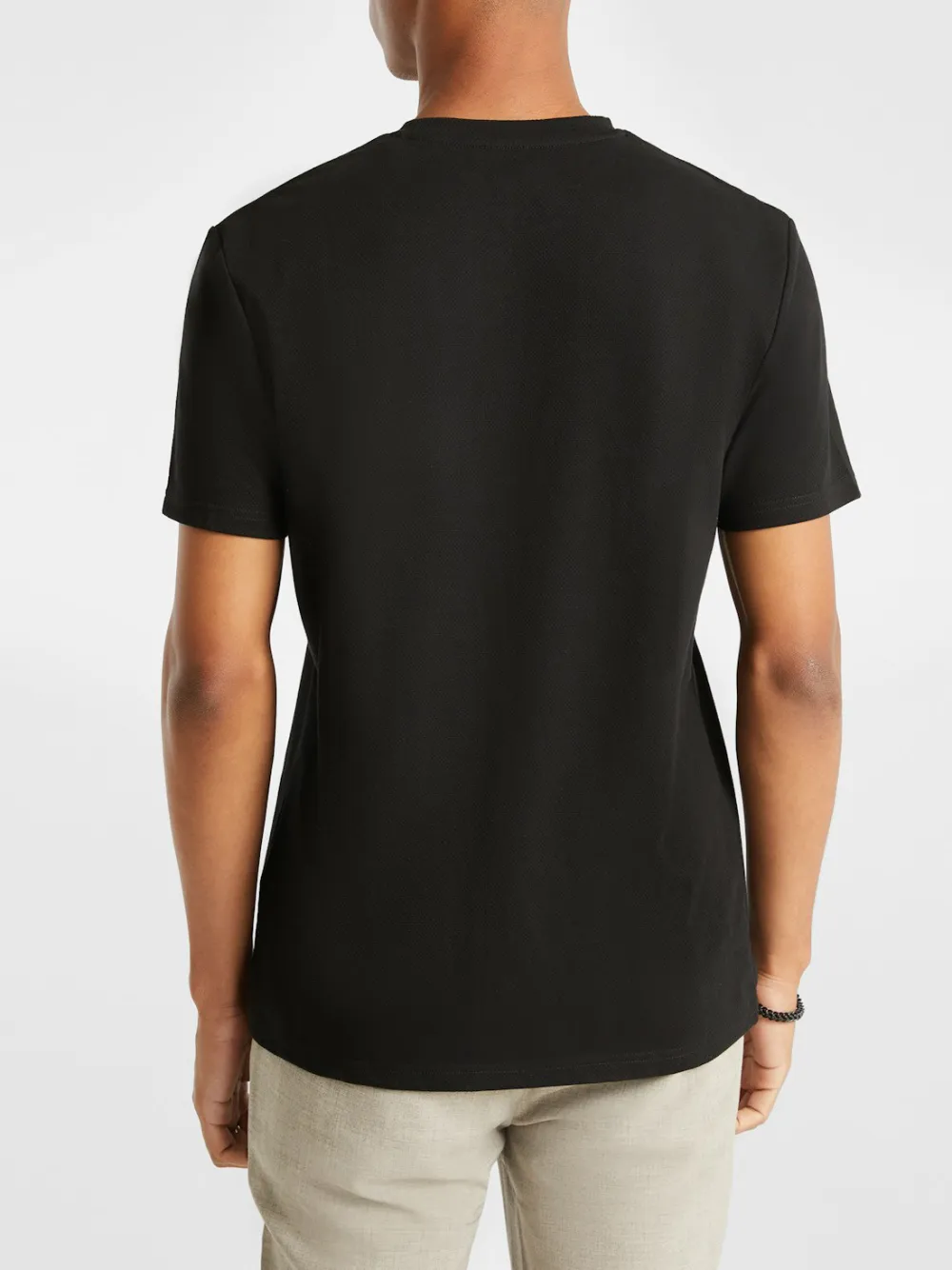 Plain Knit Short Sleeve T-Shirt