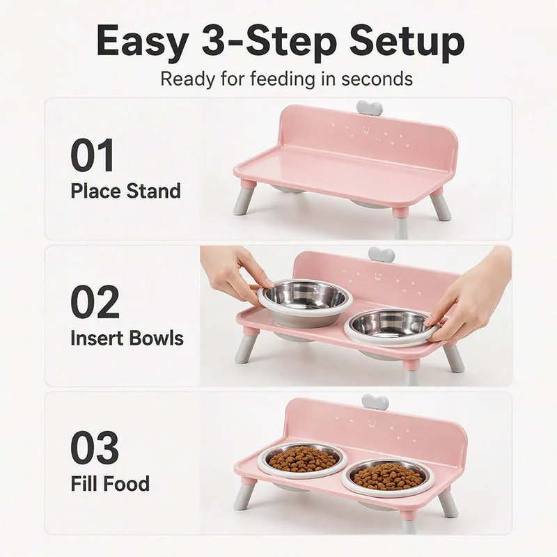 Lift the detachable pet double bowl