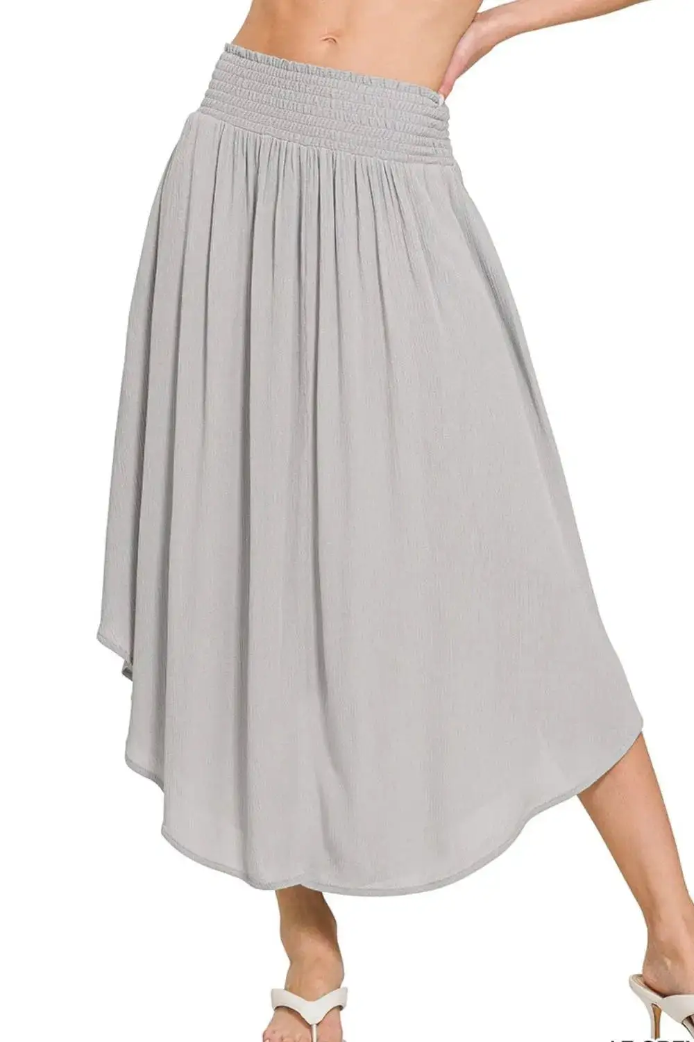 Everyday Smocked Pocket Maxi Skirt