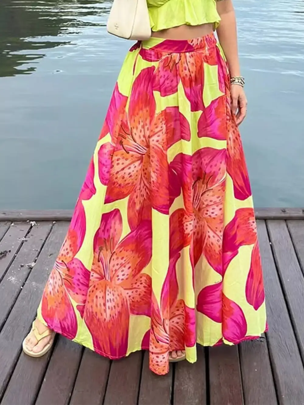 Floral Print Maxi Skirt