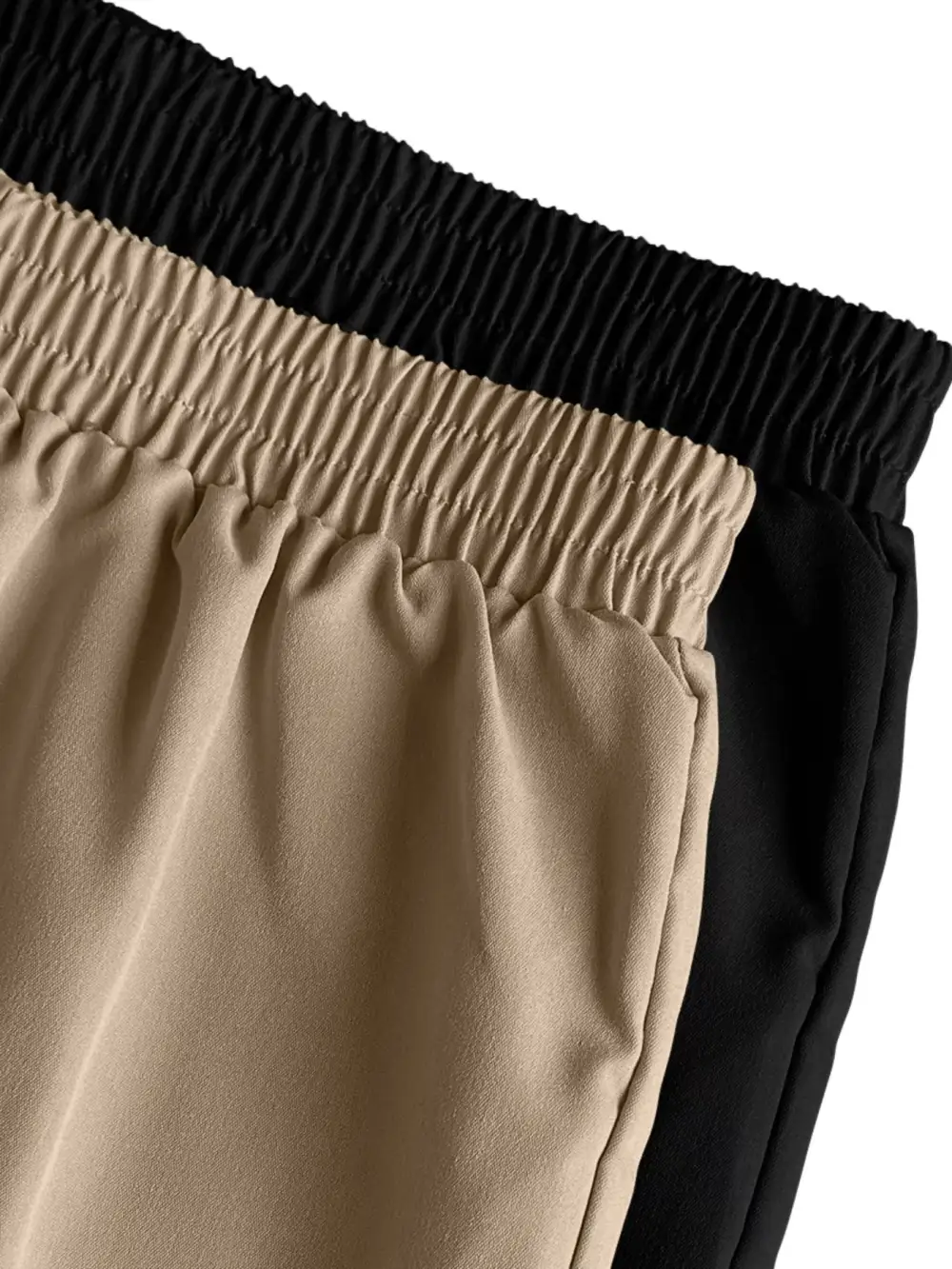 Piece Elastic Waist Cargo Pants